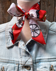 Red Western Skinny Mini Wild Rag Scarf / Cowgirl Necktie 