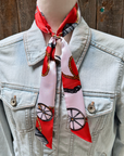 Red Western Skinny Mini Wild Rag Scarf / Cowgirl Necktie 