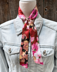 Red and Pink Western Skinny Mini Wild Rag Scarf / Cowgirl Necktie 