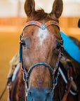 Light Oil V Brow Turquoise and Copper Browband & Breastcollar Tack Set 