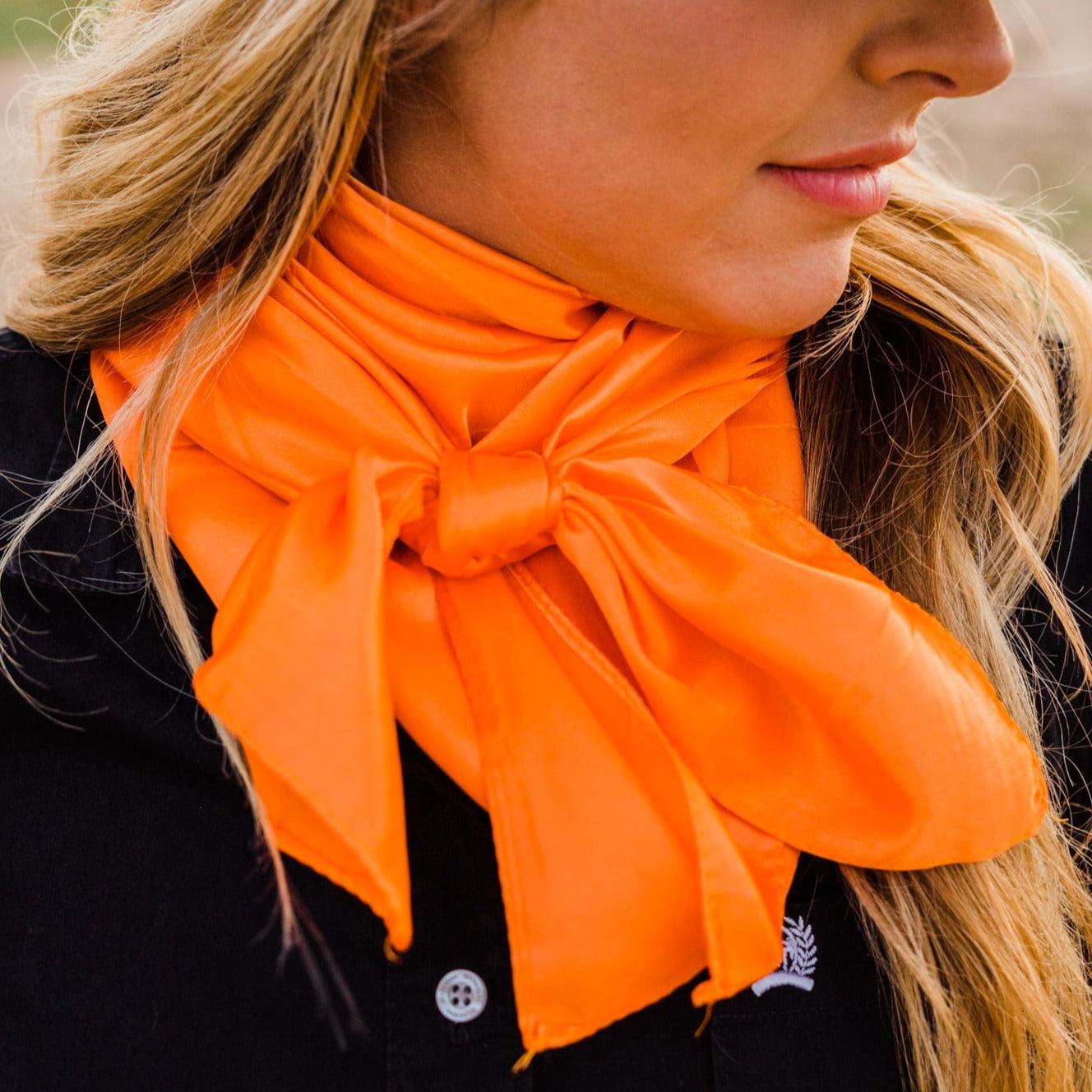 35X35"  Solid Orange  Wild Rag / Scarf WRS20