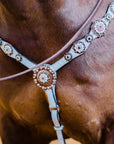 White Pearl One Ear/ Breastcollar Tack Set 