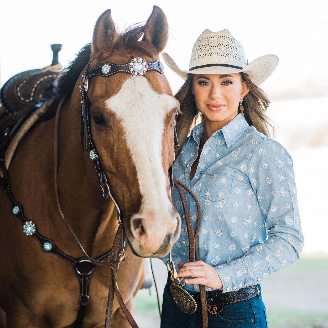 Dark Oil Basketweave Turquoise and Clear Browband Tack Set  