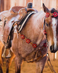 Zebra Ruby Browband / Breastcollar Tack Set 
