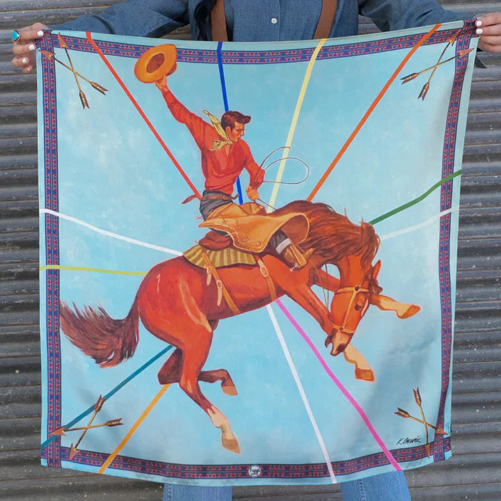 Rodeo King Long Scarf - Light Blue