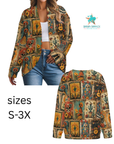 Baha Ranch Dia de las Muertes Drop Shoulder Cardigan