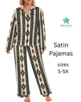 Colores de Mexico Southwestern Aztec Satin pajamas