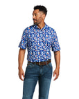 Mens TEK Polo- Blue Feather