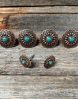 Copper Turquoise Western Concho W103