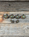 Antique Silver & Gold Western Concho W189