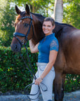 Evolution Mid Waist Full Seat Breeches - Light Alloy Gray