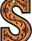 Monogrammed Initial Western Leather Look Saddle Longhorn Cowboy Cowgirl Kitchen Dish Towels Made in America
