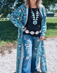 Baha Ranch All Turquoise Long Duster Dress