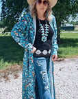 Baha Ranch All Turquoise Long Duster Dress