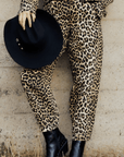 TARE BARREL PANT IN LEOPARD