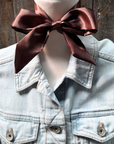 Brown Western Skinny Mini Wild Rag Scarf / Cowgirl Necktie 