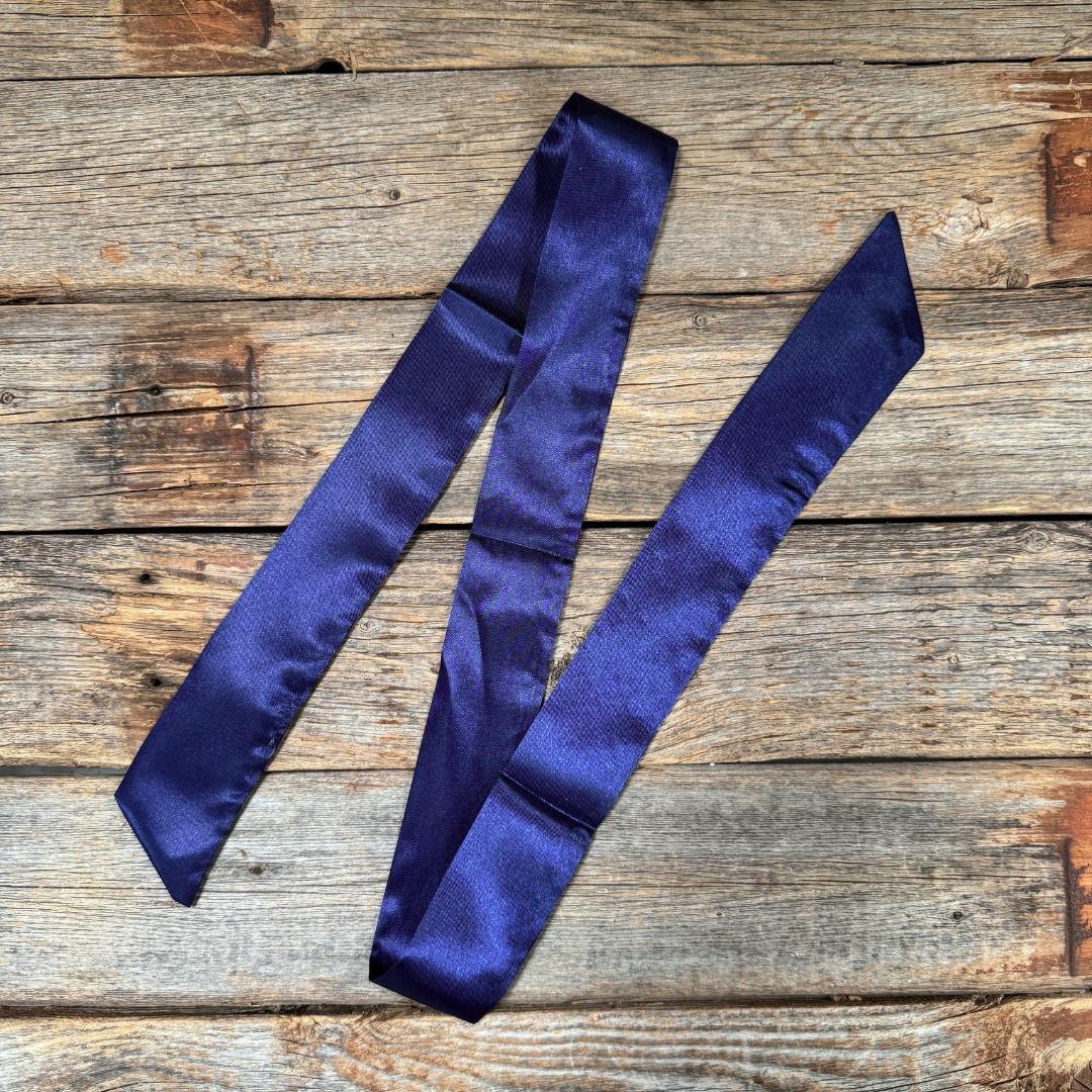 Dark Blue Western Skinny Mini Wild Rag Scarf / Cowgirl Necktie 