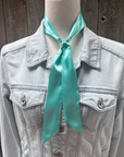 Turquoise  Western Skinny Mini Wild Rag Scarf / Cowgirl Necktie 