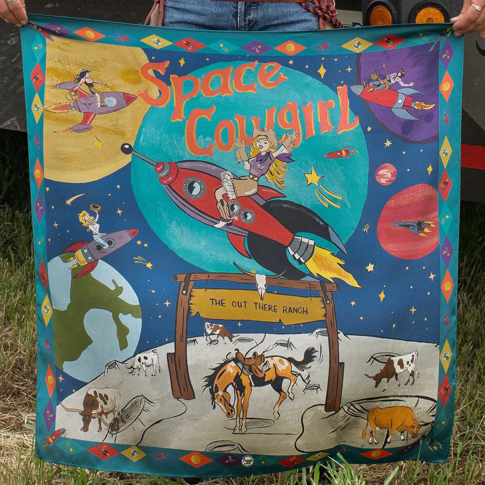 Space Cowgirl Shorty Scarf - Blue