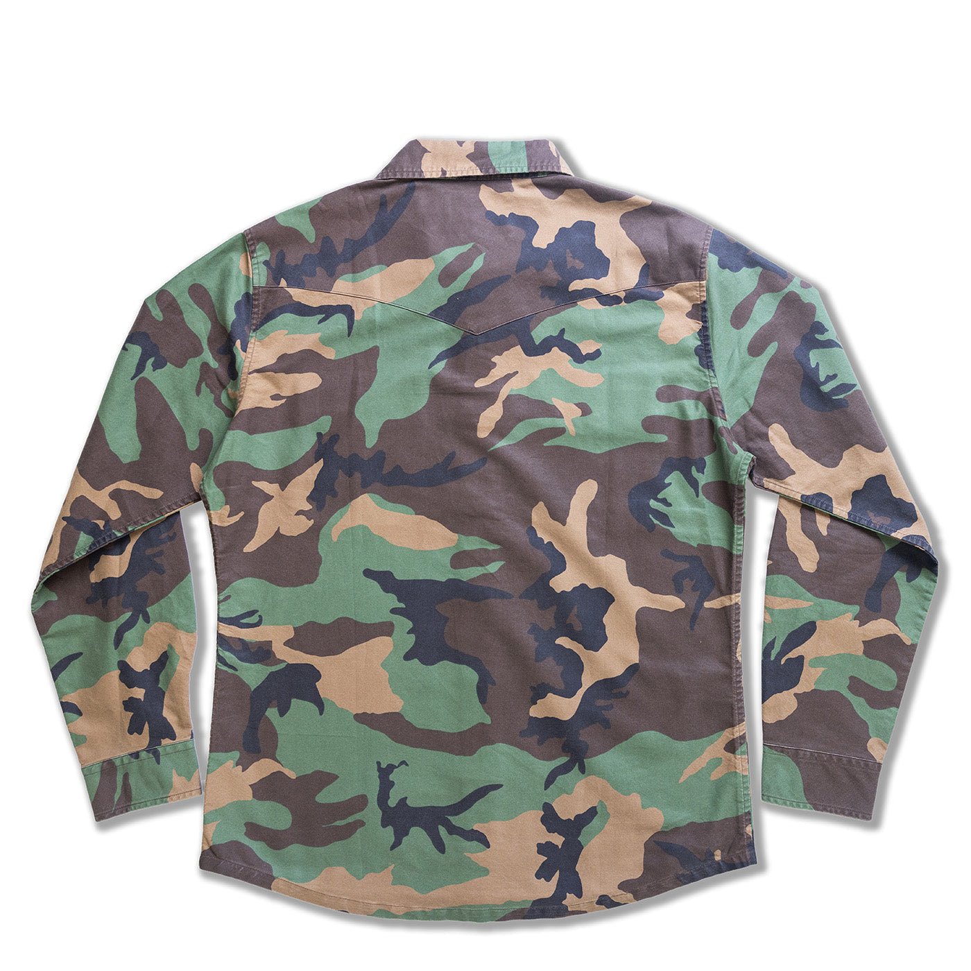 Camo Surplus Overshirt In Soft Cotton Garment Washed