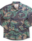 Camo Surplus Overshirt In Soft Cotton Garment Washed