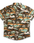 Mauka To Makai Print Recycled Polyester Hawaiian Aloha Shirt With UPF Protection
