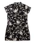 Floral Ti Leaf Pareu Dresses In Sustainable Polyester Elastane Blend For Comfort