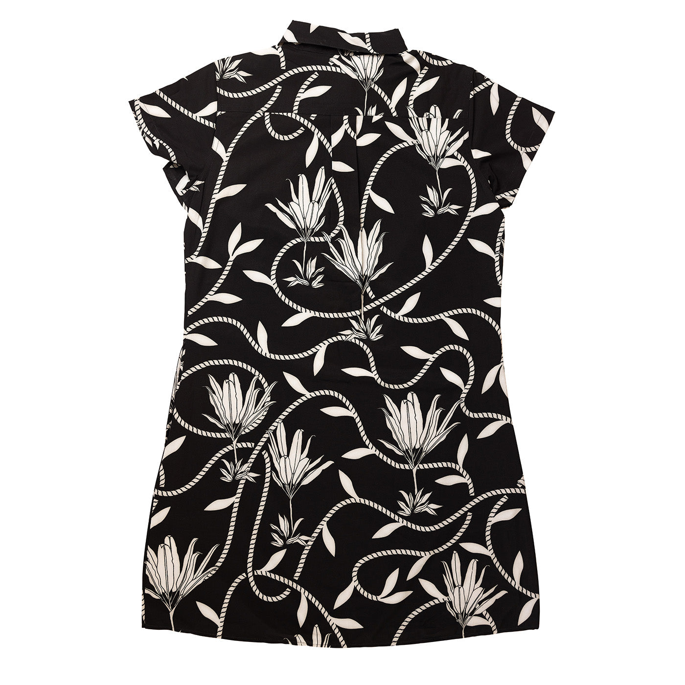 Floral Ti Leaf Pareu Dresses In Sustainable Polyester Elastane Blend For Comfort