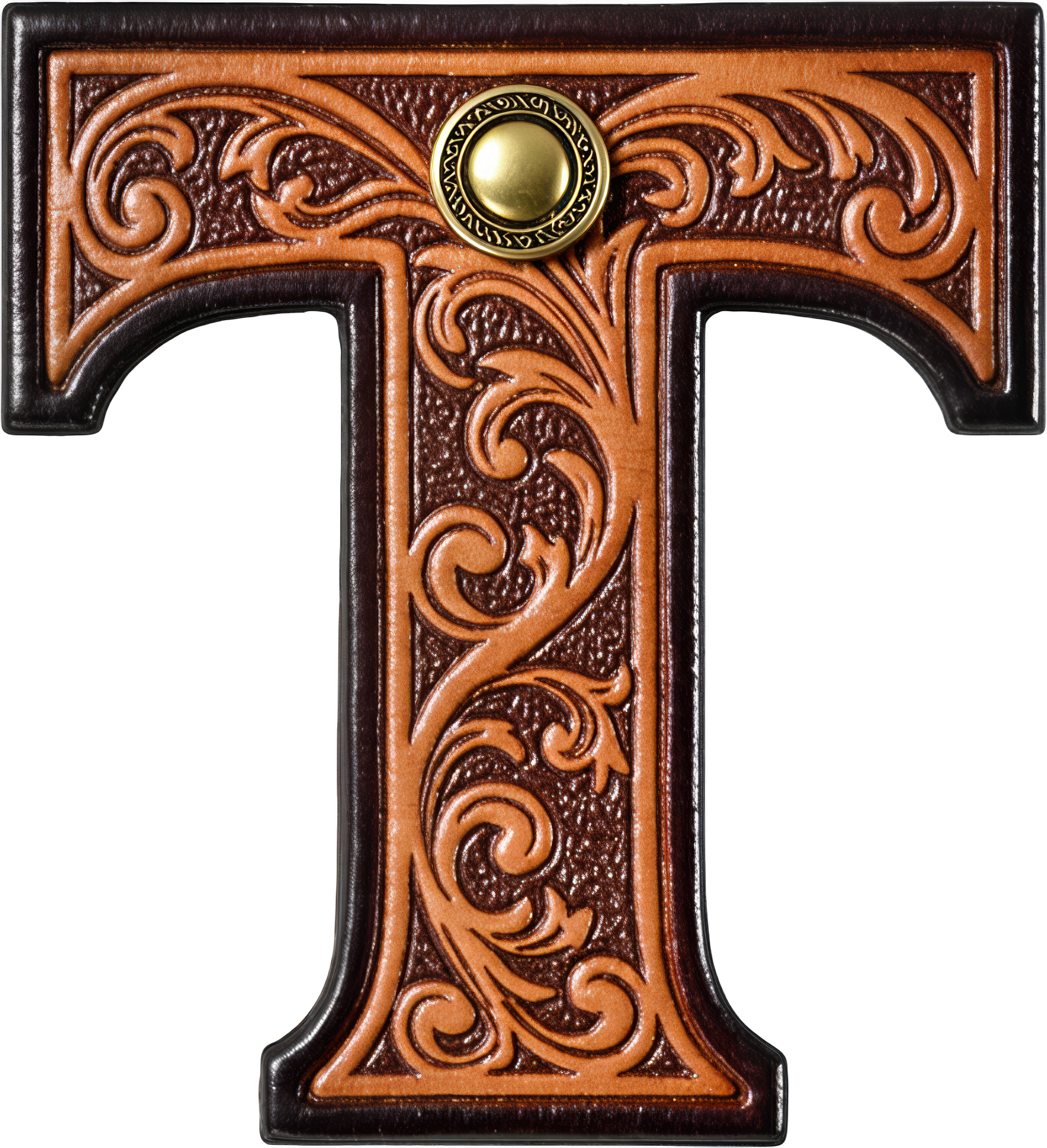 Monogrammed Initial Western Leather Look Saddle Longhorn Cowboy Cowgirl Kitchen Dish Towels Made in America