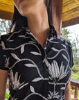 Floral Ti Leaf Pareu Dresses In Sustainable Polyester Elastane Blend For Comfort