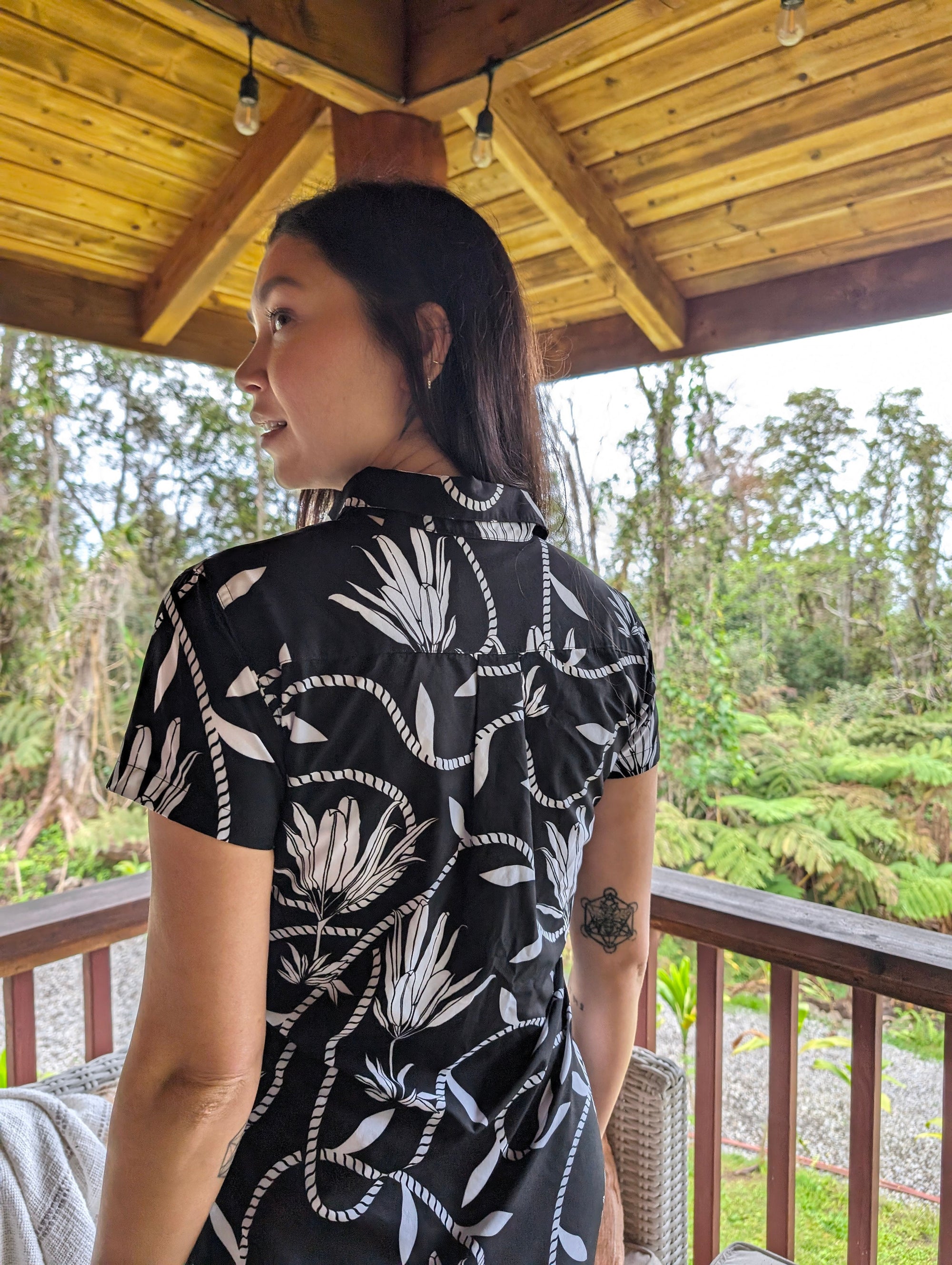 Floral Ti Leaf Pareu Dresses In Sustainable Polyester Elastane Blend For Comfort