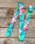 Turquoise and Pink Western Skinny Mini Wild Rag Scarf / Cowgirl Necktie 