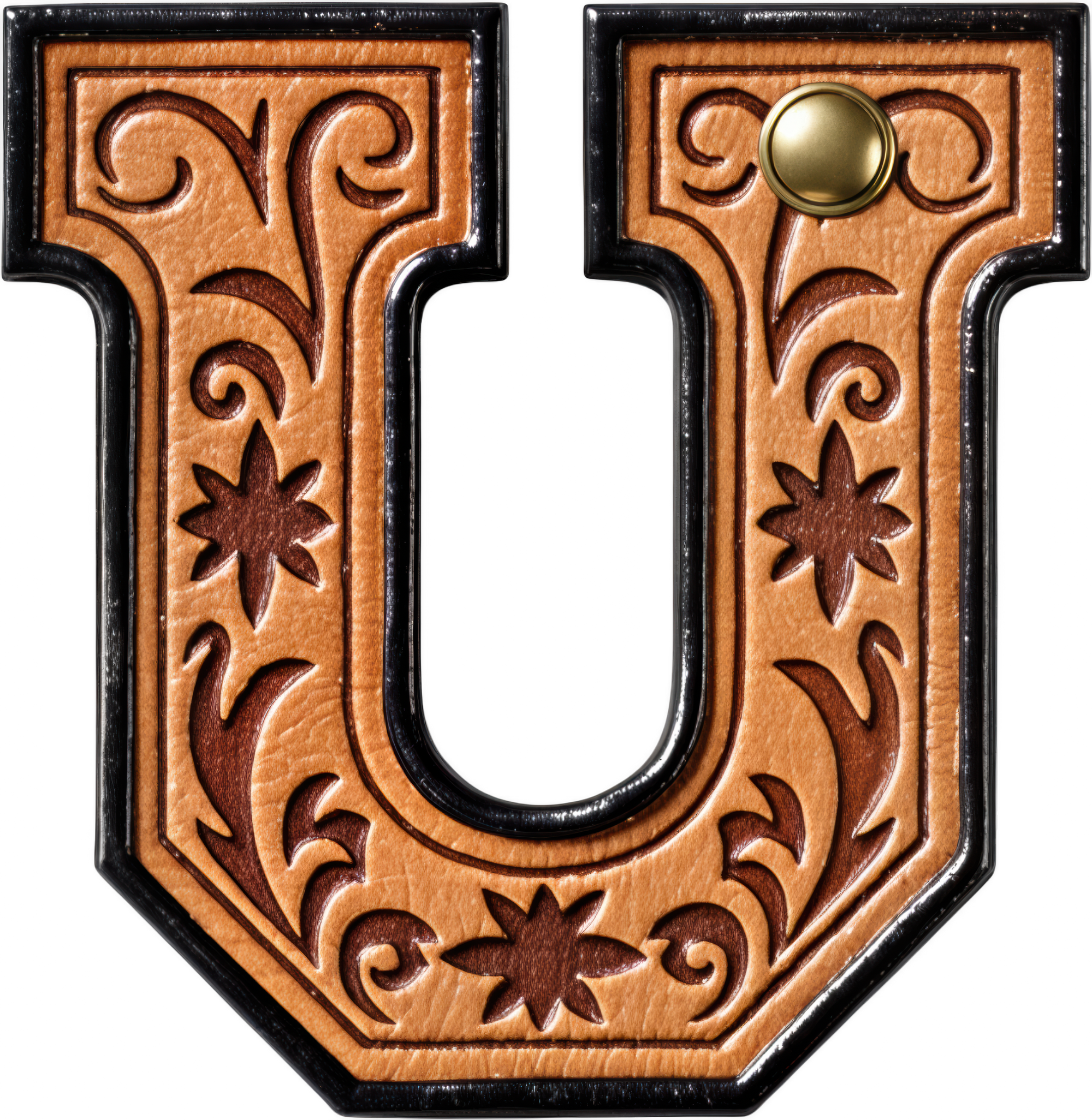 Monogrammed Initial Western Leather Look Saddle Longhorn Cowboy Cowgirl Kitchen Dish Towels Made in America