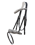 The Marie Antoinette Black Leather Snaffle Bridle