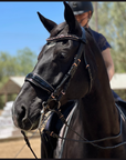 Aurelia Rose Gold Black Patent Double Bridle