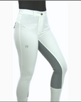 Megan Full Seat Competition Breeches - White with Grey Seat