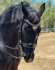 Aurelia Rose Gold Black Patent Double Bridle