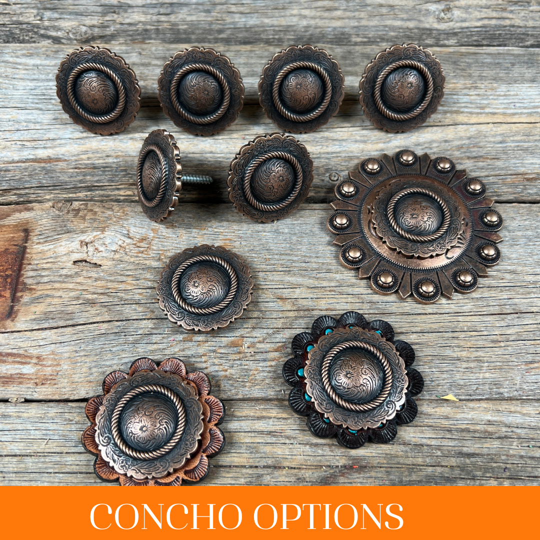 Copper Round Western Concho W101