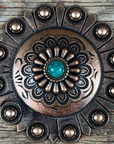Copper Turquoise Western Concho W103