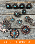 Copper Turquoise Western Concho W141