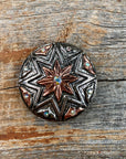 Starburst Antique Silver Western Concho W185
