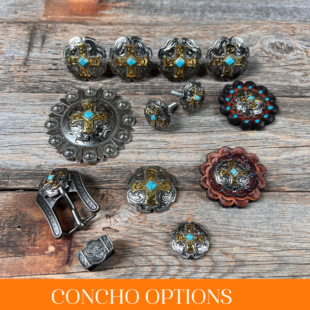 Antique Silver &amp; Gold Western Concho W189