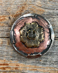 Copper & Gold Flower Western Concho W192