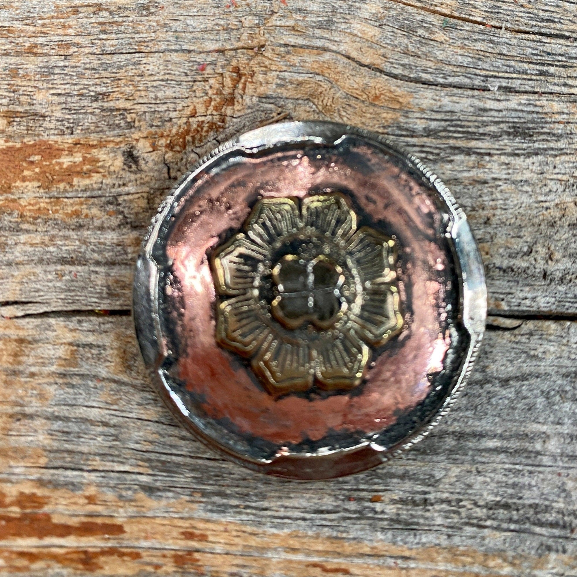 Copper &amp; Gold Flower 1" 