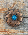 Copper Sunflower Western Concho W205