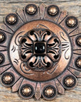 Copper Black Fleur De Lis Western Concho W241