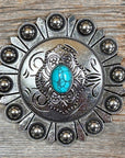 Antique Silver Shield with Turquoise Stone Berry Jacket 