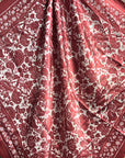 35X35" Red & Cream Paisley Wild Rag / Scarf -Copper Clear Slide WRC143B