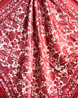 35x35"  Red & Cream Paisley Wild Rag / Scarf WR143