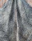 35X35" Snow Leopard Wild Rag / Scarf - Copper Clear Crystal Slide WRC167C